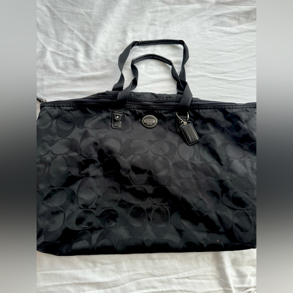 COACH Large Black Getaway PACKABLE Travel Weekender Tote!!!